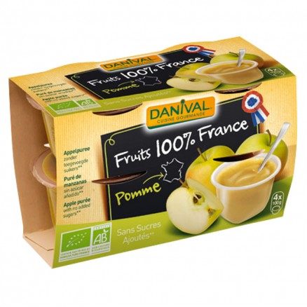 danival-puree-pommes-bio-4-x-100g danival-puree-pommes-bio-4-x-100g