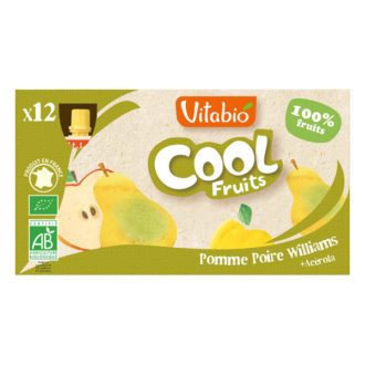 COOL FRUITS POMME POIRE 12X90G